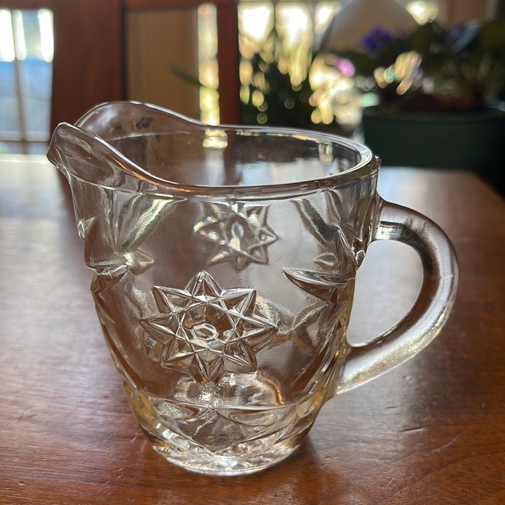 Vintage Star Of David Glassware Vintage Anchor Hocking Star Of David Creamer - Picture 7 of 10